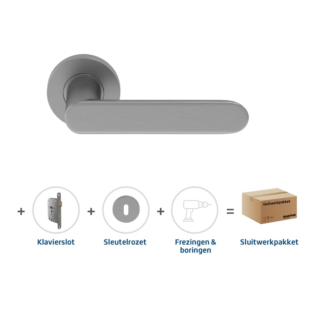Sluitwerkpakketten met Deurkruk Arc 24 Regular RVS